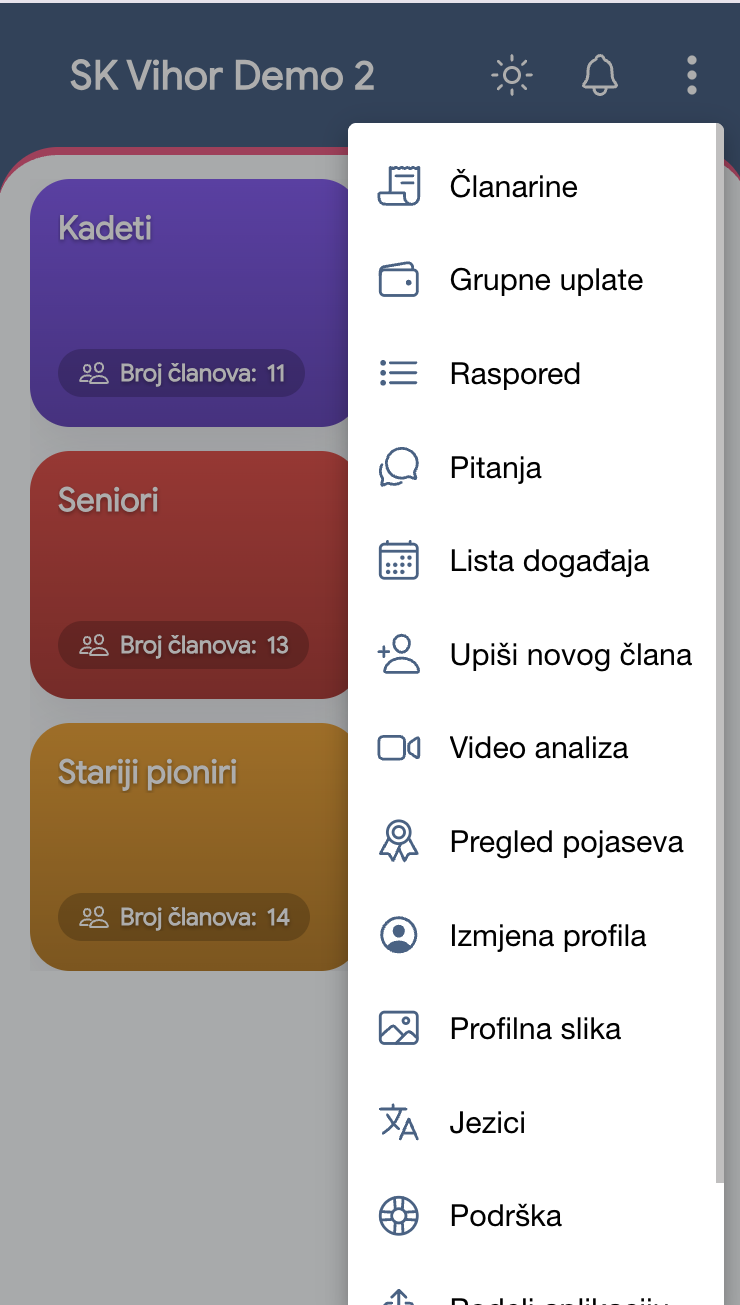 Dodatne mogućnosti u mobilnoj aplikaciji za trenera